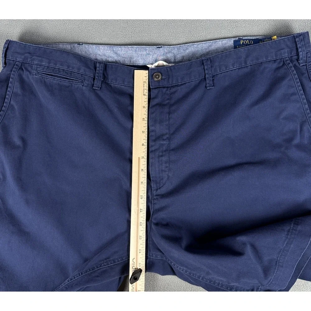 Polo Ralph Lauren Shorts Mens 48B Big Navy Blue Classic Fit Pony Logo Prep Chino